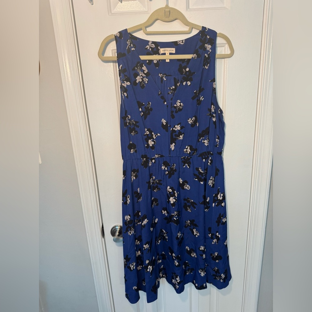 Rebecca Taylor Blue Sleeveless Silk Sundress